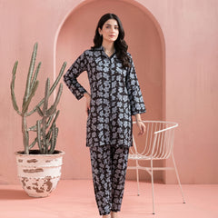 Grey & Black - Printed Co-Ord Set
