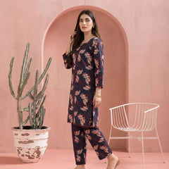Navy Blue - Printed Co-Ord Set