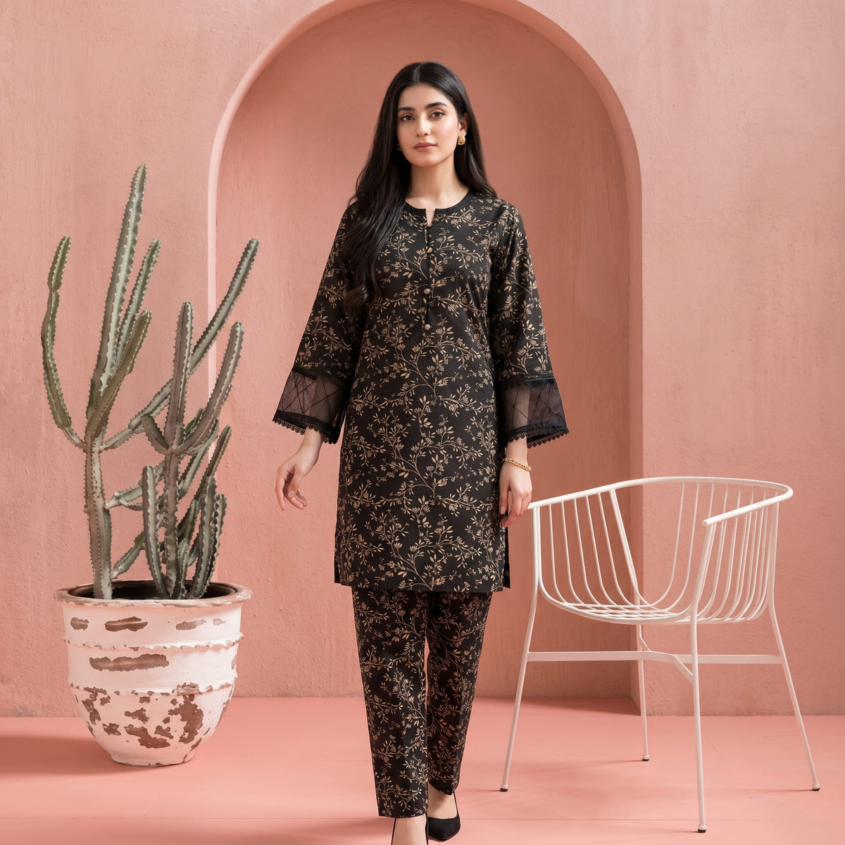 Black - Printed Co-Ord Set