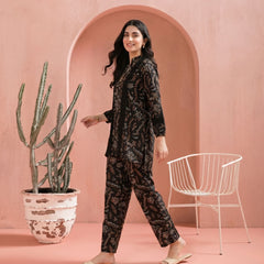 Black - Printed Co-Ord Set