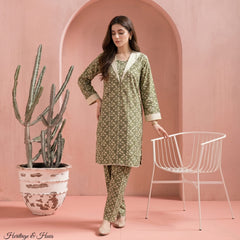 Green & Skin - Printed Co-Ord Set