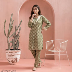 Green & Skin - Printed Co-Ord Set