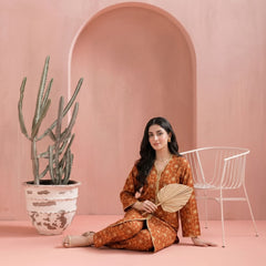 Orange  - Printed Co-Ord Set