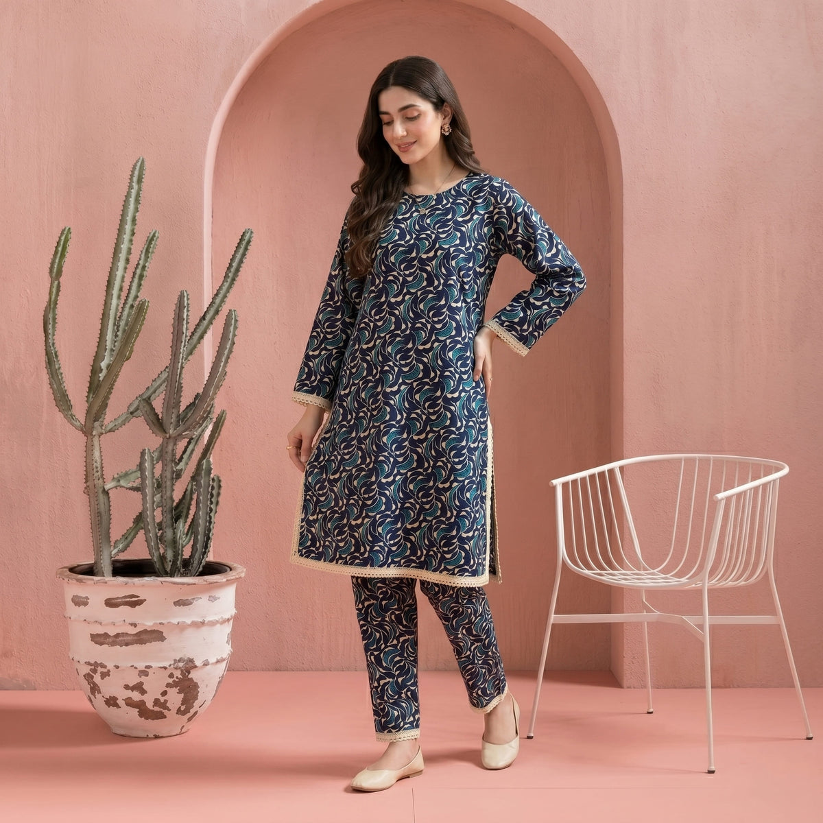 Blue  - Printed Co-Ord Set
