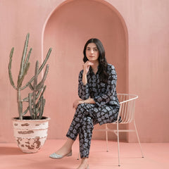 Grey & Black - Printed Co-Ord Set