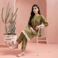 Dark Green - Printed Co-Ord Set